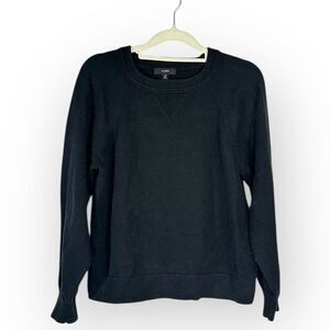 J. Crew Women’s Size XS Black Cashmere Blend Knit Crewneck Pullover Sweater